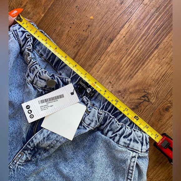 Tie Cuff Denim Jogger Mid-Blue - Picture 4 of 6